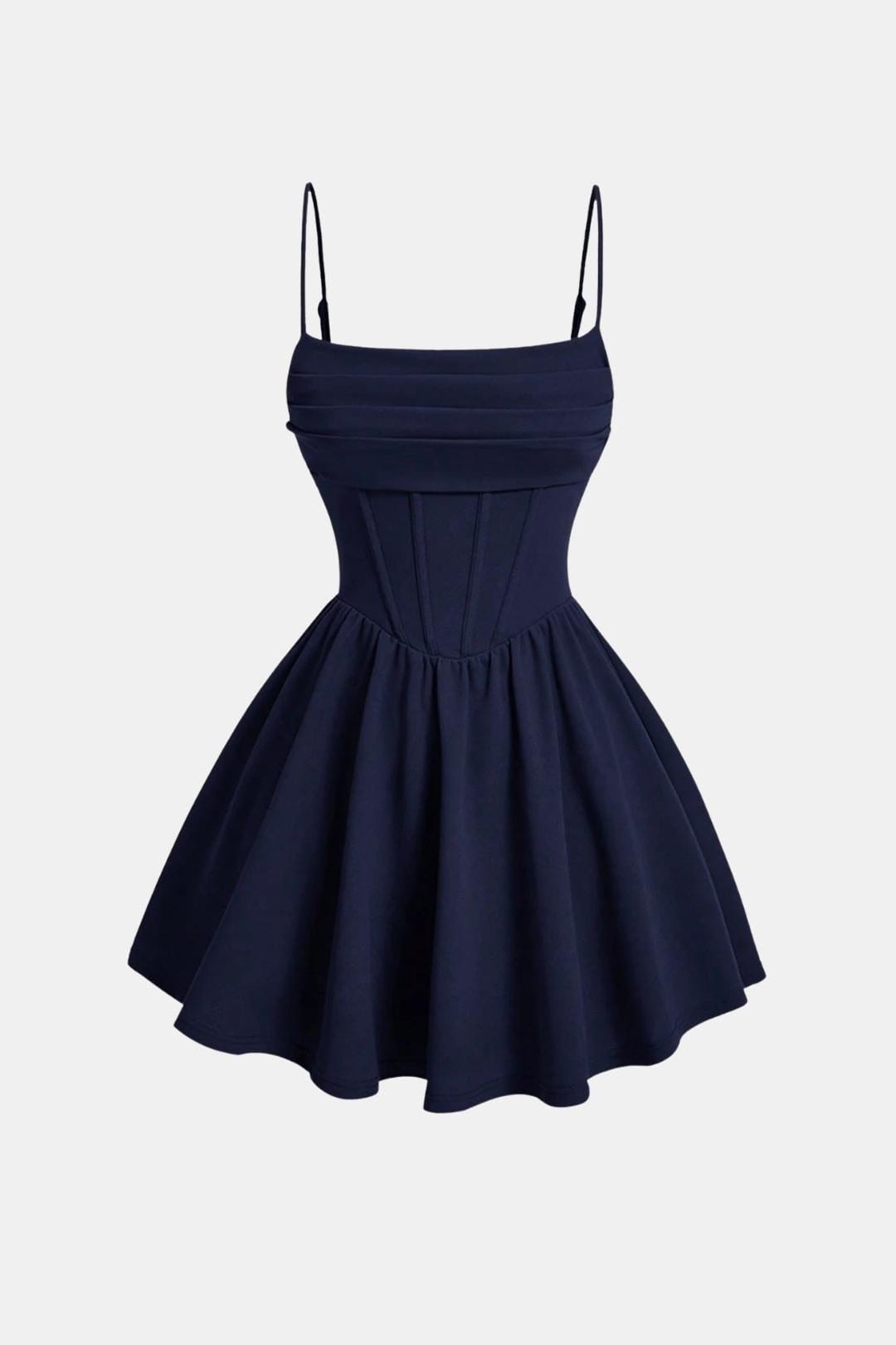 Robe Mini Avec Corsage Froncé Et Jupe Évasée Pour Femme | Idéal Pour Soirées Et Célébrations