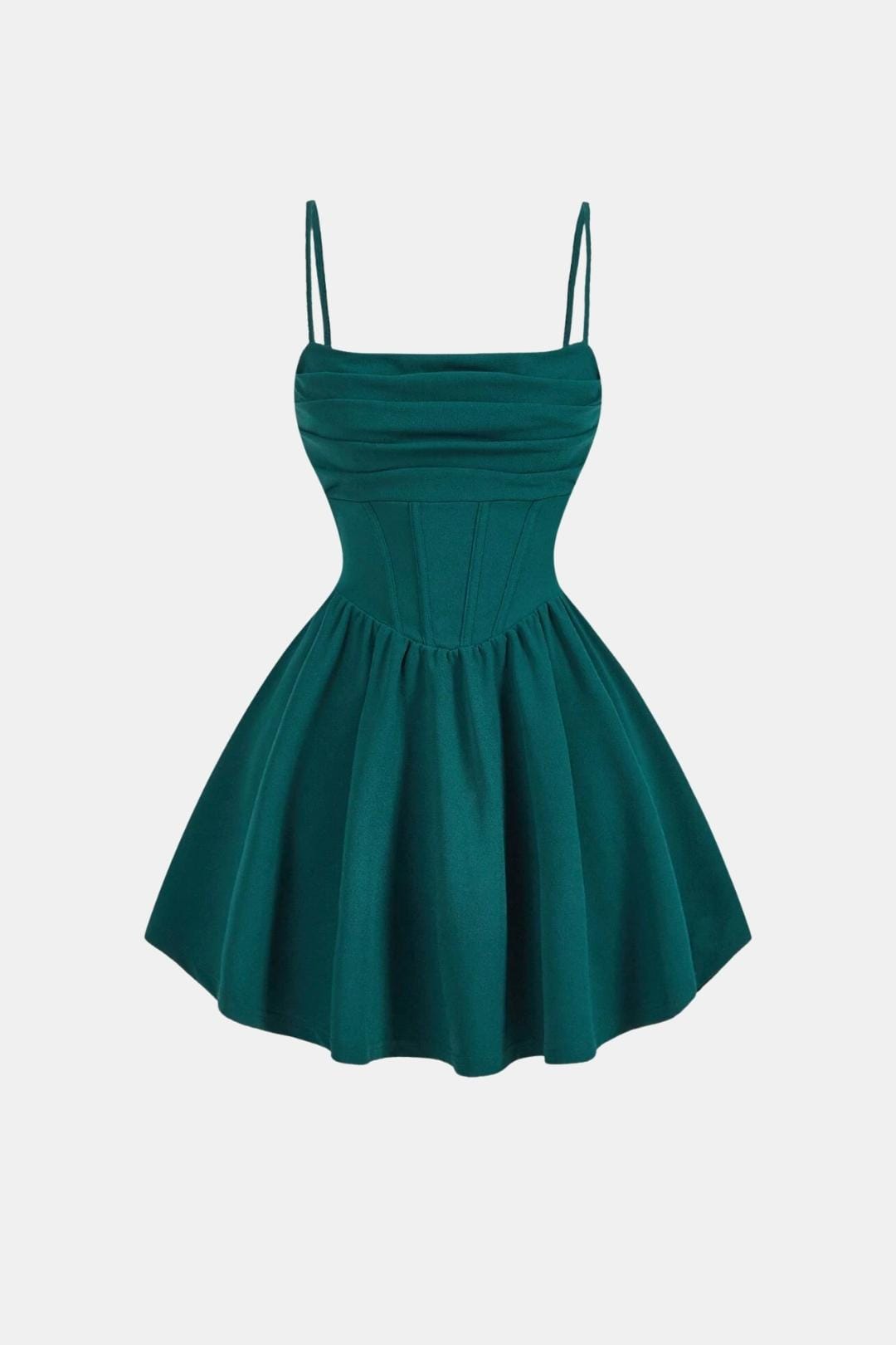 Robe Mini Avec Corsage Froncé Et Jupe Évasée Pour Femme | Idéal Pour Soirées Et Célébrations