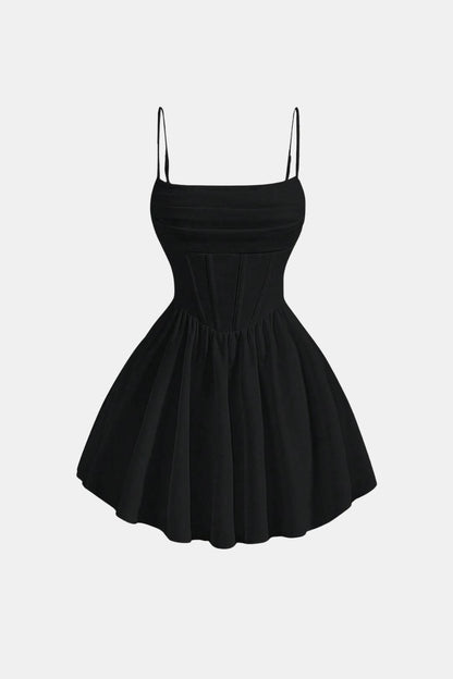 Robe Mini Avec Corsage Froncé Et Jupe Évasée Pour Femme | Idéal Pour Soirées Et Célébrations