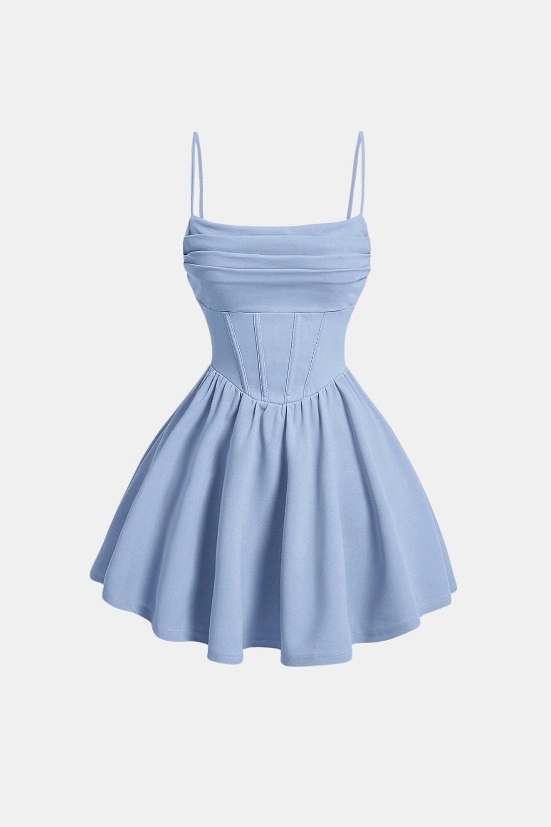 Robe Mini Avec Corsage Froncé Et Jupe Évasée Pour Femme | Idéal Pour Soirées Et Célébrations