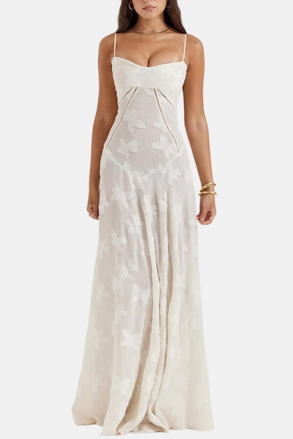 Robe Longue Avec Corsage Structuré Et Imprimé Floral Pour Femme | Idéale Pour Le Printemps Et Les Occasions Formelles