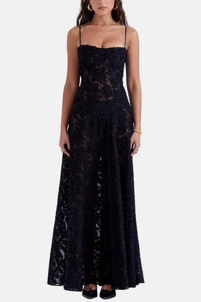 Robe Longue Avec Corsage Structuré Et Imprimé Floral Pour Femme | Idéale Pour Le Printemps Et Les Occasions Formelles