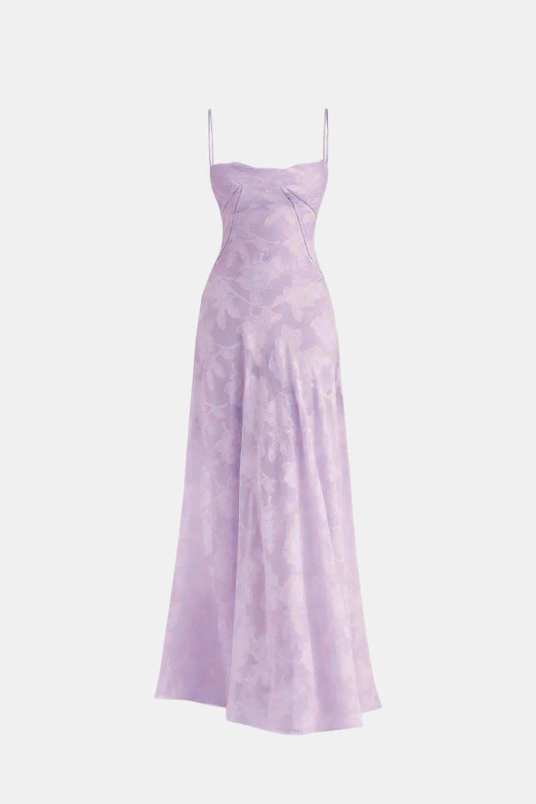 Robe Longue Avec Corsage Structuré Et Imprimé Floral Pour Femme | Idéale Pour Le Printemps Et Les Occasions Formelles