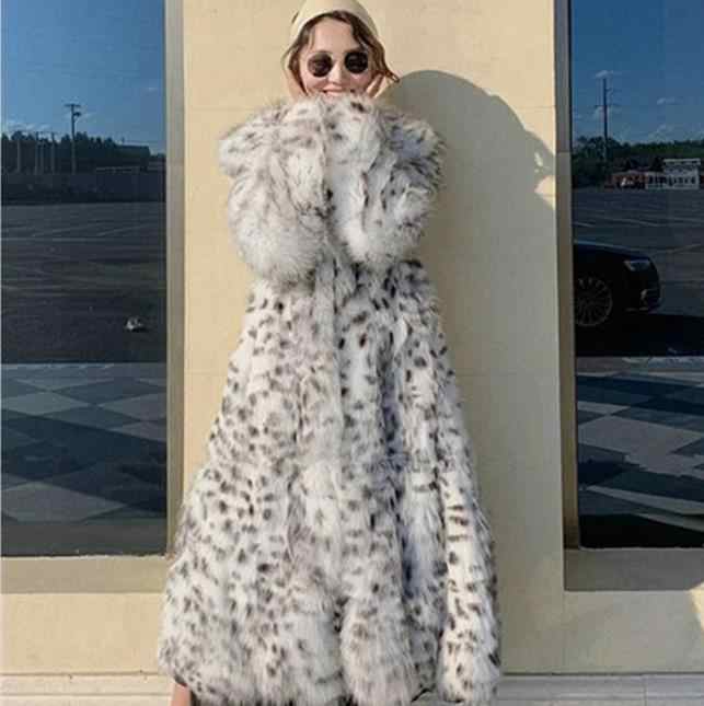 Manteau Long à Imprimé Léopard pour Femme | Idéal pour l’Hiver