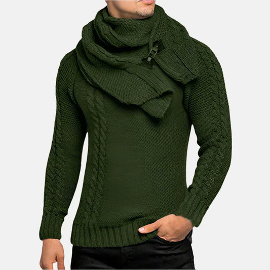 Pull À Col Roulé avec Motif Câble pour Homme | Idéal pour L’Hiver