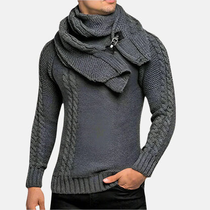Pull À Col Roulé avec Motif Câble pour Homme | Idéal pour L’Hiver