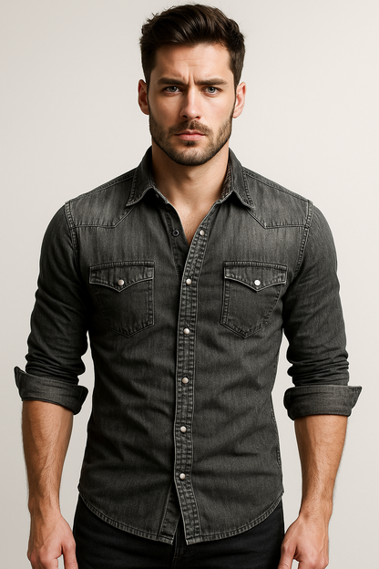 Chemise À Col Classique avec Manches Longues pour Homme | Idéale pour Un Usage Quotidien