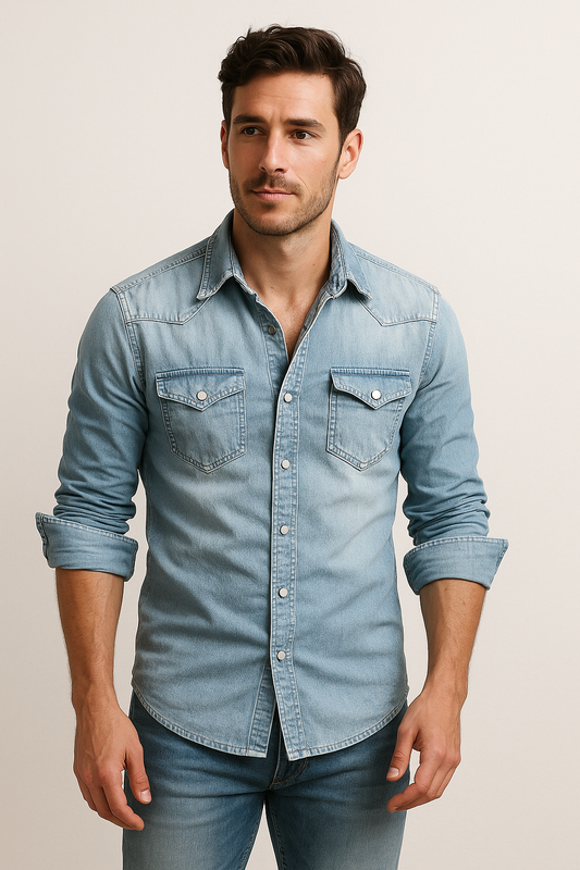 Chemise À Col Classique avec Manches Longues pour Homme | Idéale pour Un Usage Quotidien