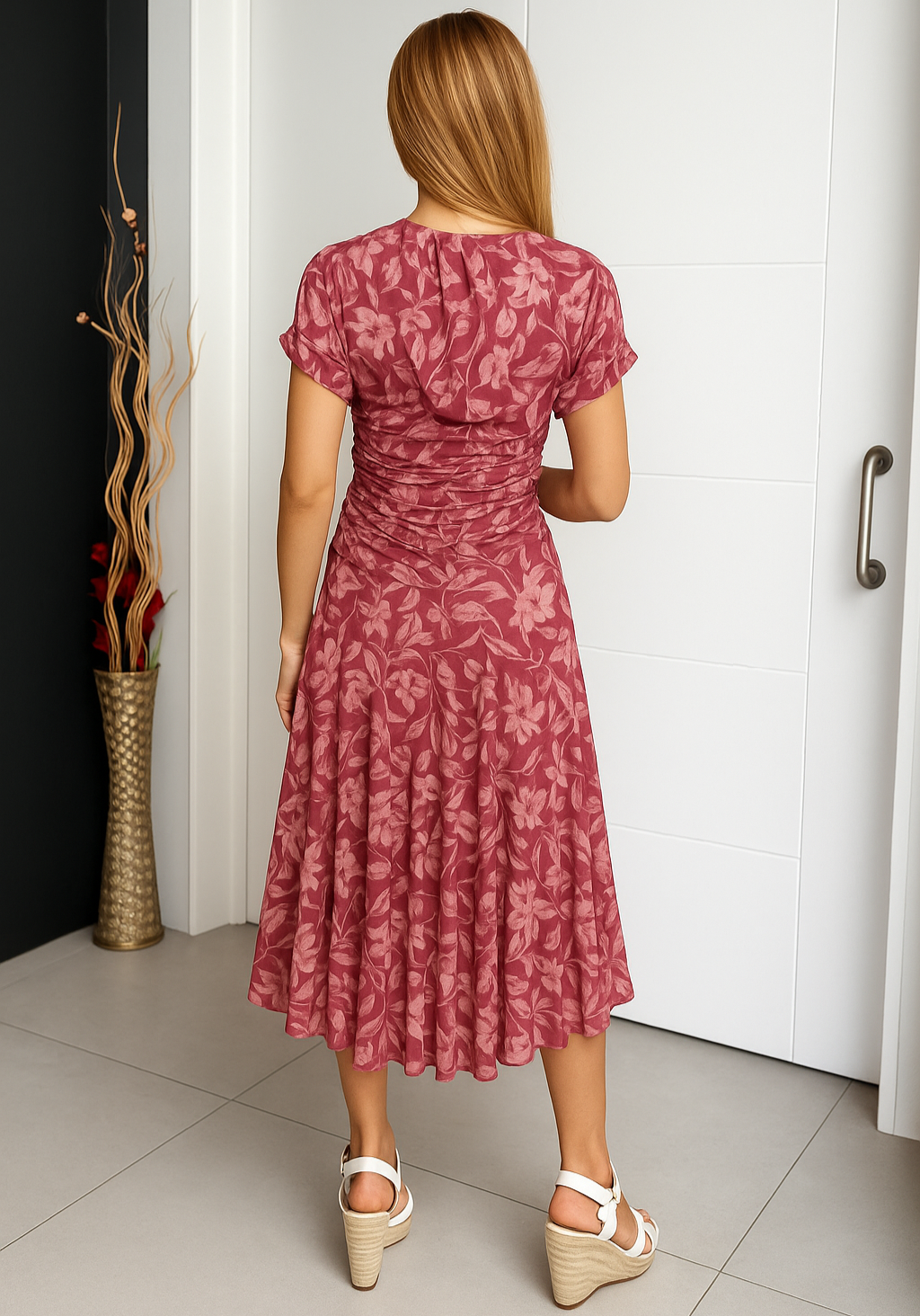 Robe Fluide Longue avec Coupe Structurée pour Femme | Idéale pour Usage Quotidien et Événements
