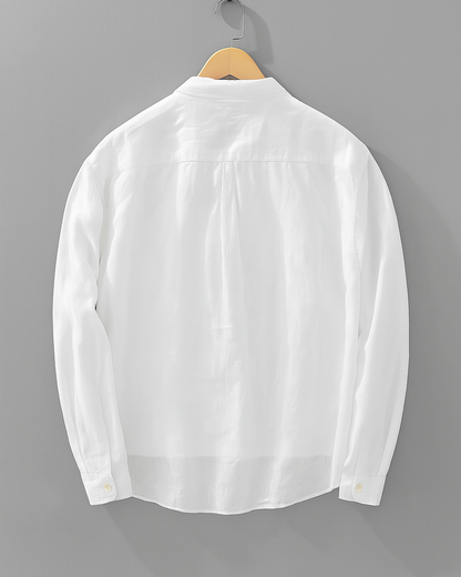 Chemise À Manches Longues Avec Demi-Boutonnage Et Poche Poitrine Pour Hommes | Idéal Pour Le Printemps Et L’Automne