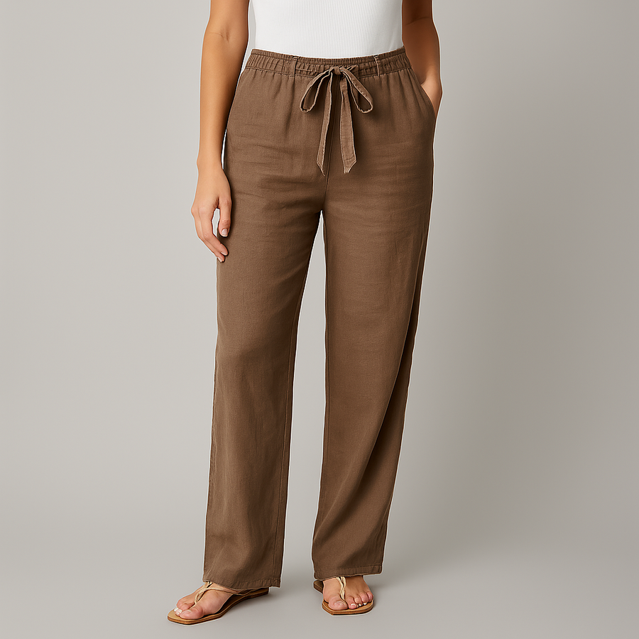 Pantalon Large Avec Ceinture À La Taille Pour Femme | Idéal Pour Usage Quotidien Et Sorties Décontractées