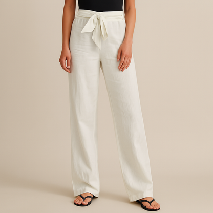 Pantalon Large Avec Ceinture À La Taille Pour Femme | Idéal Pour Usage Quotidien Et Sorties Décontractées