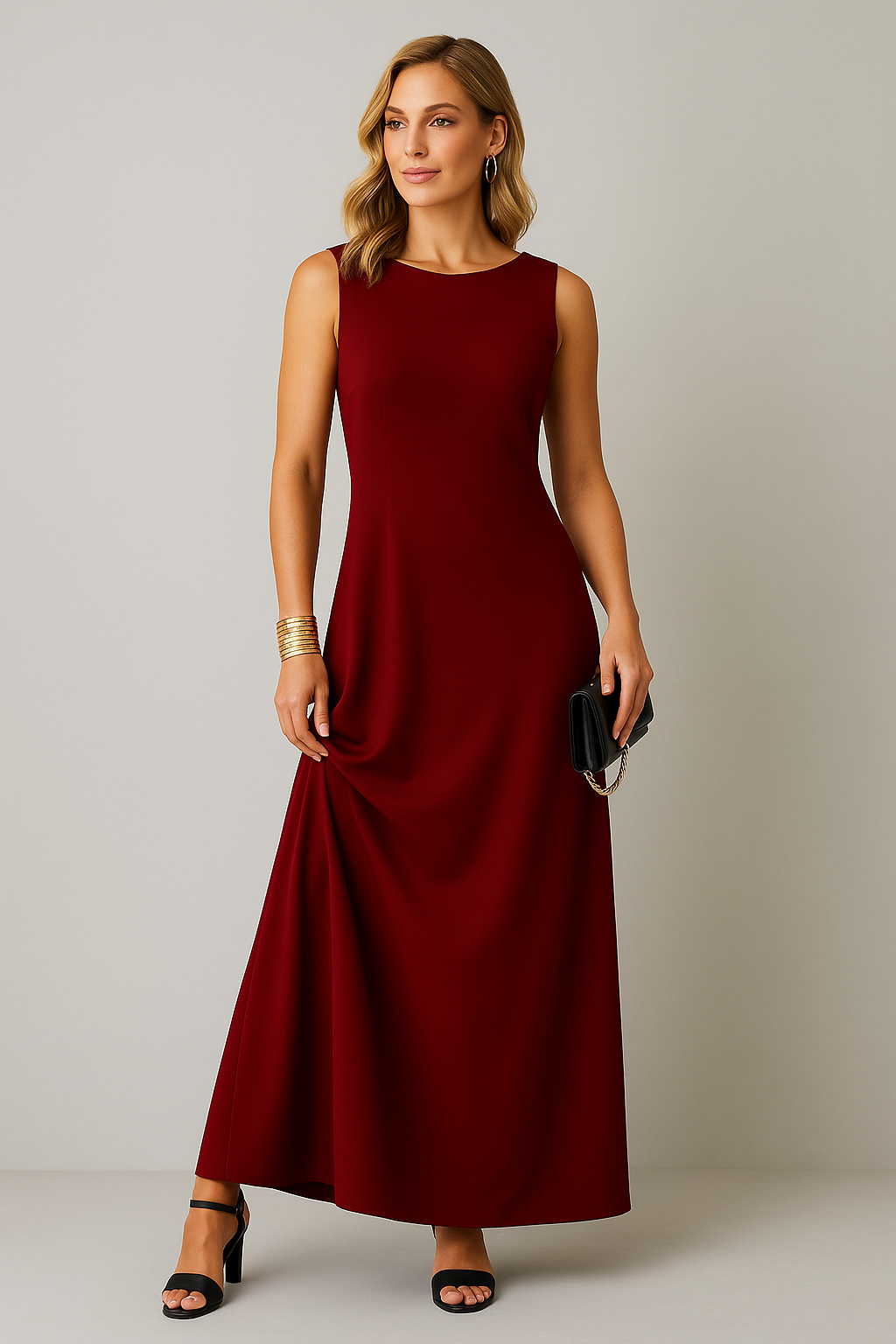 Robe Mi-longue Sans Manches Pour Femme | Idéale Pour Les Tenues Quotidiennes Et Décontractées