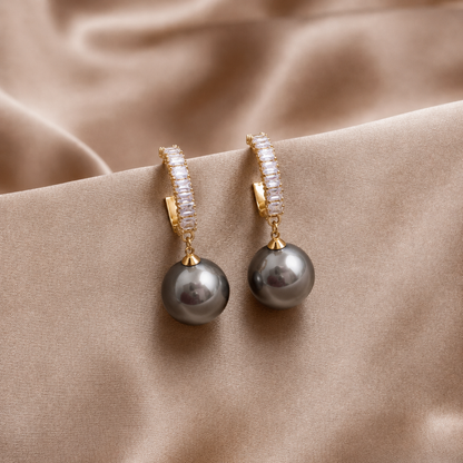 Boucles D’Oreilles Pendantes Avec Perles Et Zirconium Pour Femmes | Idéales Pour Les Occasions Spéciales