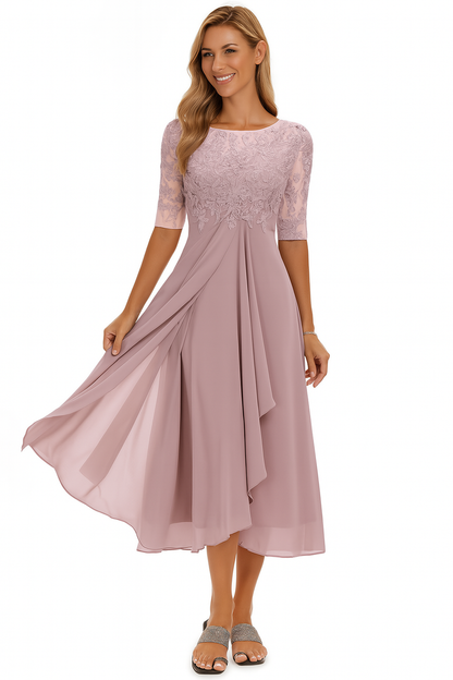 Robe Midi Cache-Cœur avec Coupe Croisée pour Femme | Idéale pour Occasions Estivales