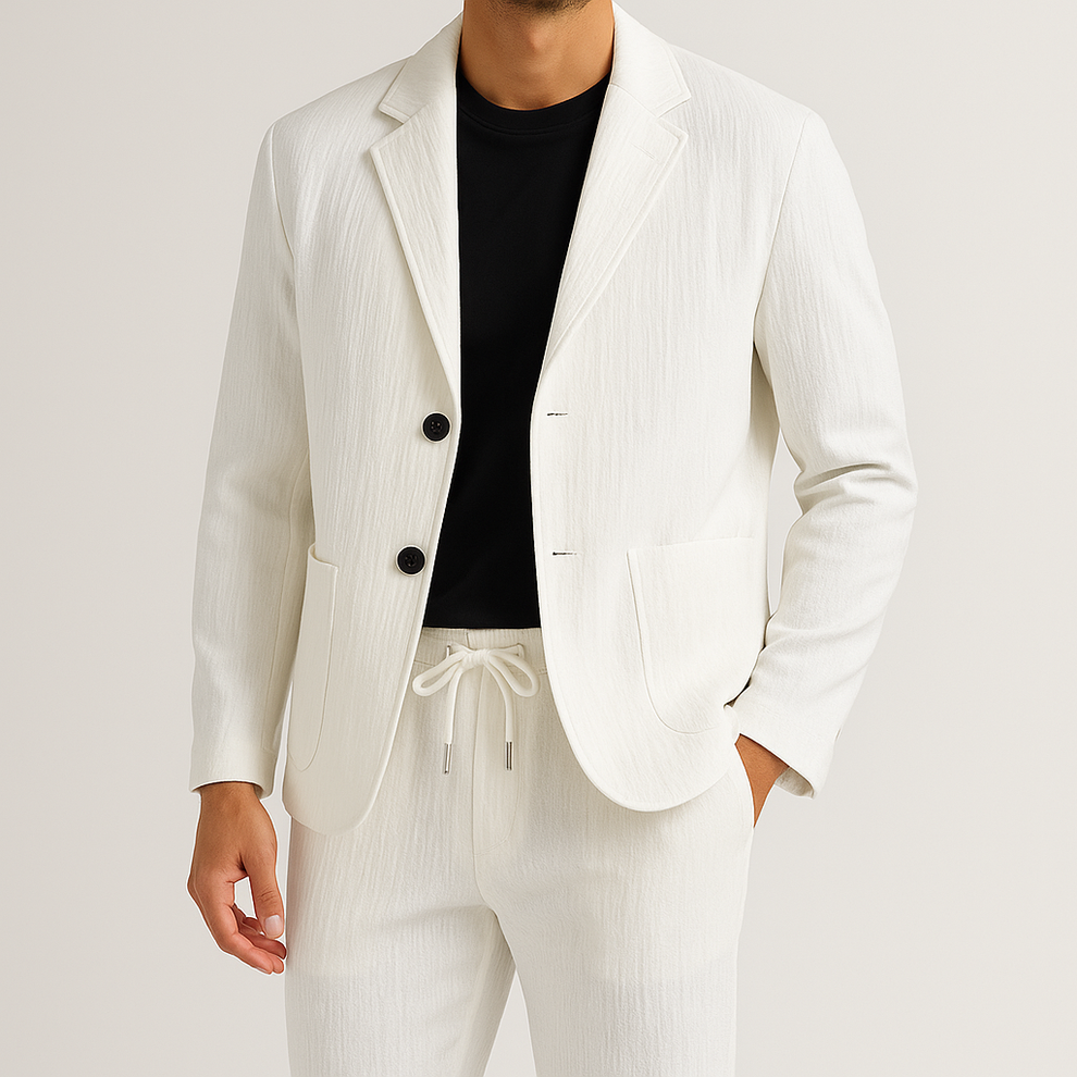 Ensemble Blazer et Pantalon avec Taille Élastique pour Homme | Idéal pour Mi-Saison