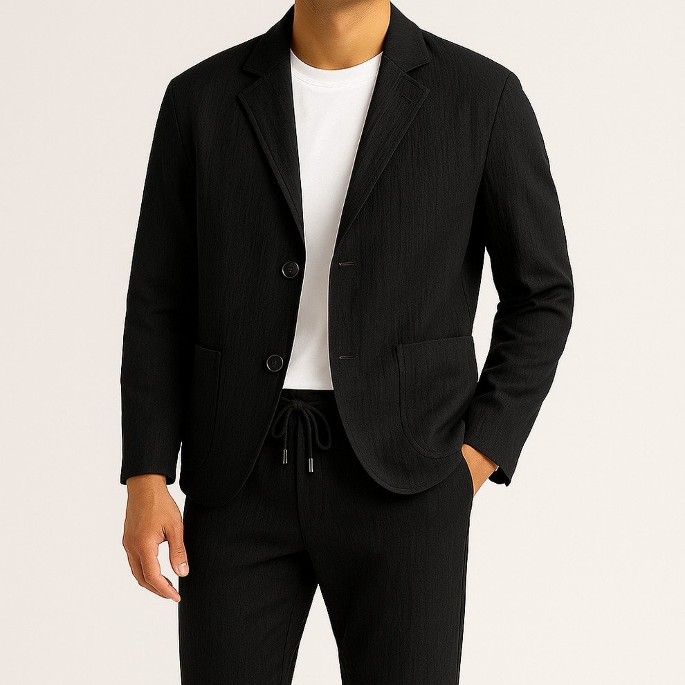 Ensemble Blazer et Pantalon avec Taille Élastique pour Homme | Idéal pour Mi-Saison