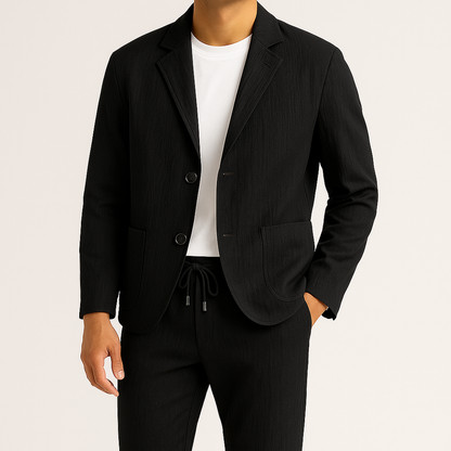 Ensemble Blazer et Pantalon avec Taille Élastique pour Homme | Idéal pour Mi-Saison