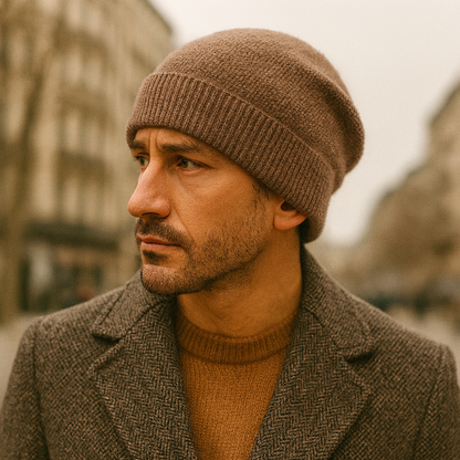 Bonnet À Mailles Côtelées avec Ajustement Souple pour Hommes | Idéal pour Les Activités Quotidiennes En Saison Froide