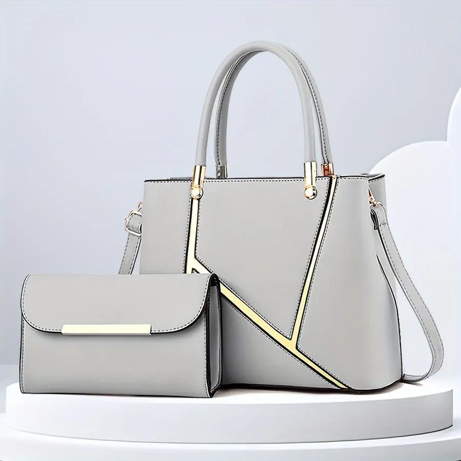 Sac cabas avec pochette assortie pour femmes