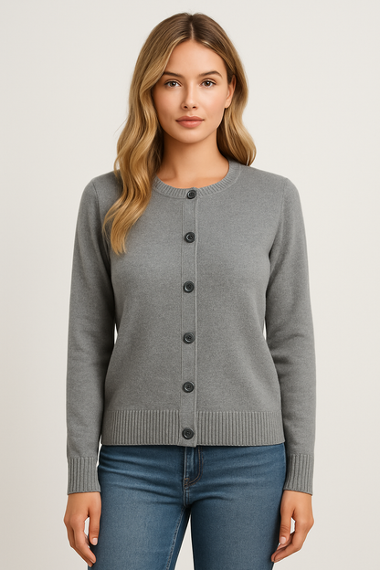 Cardigan à col rond pour femmes