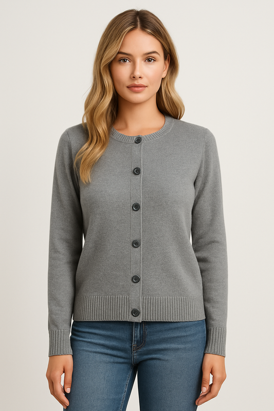 Cardigan à col rond pour femmes