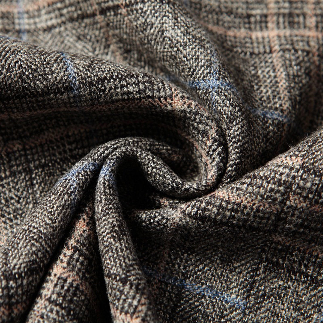 Blazer À Carreaux Avec Fermeture Boutonnée Pour Homme | Idéal Pour Usage Quotidien Et Occasions