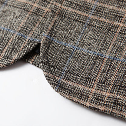 Blazer À Carreaux Avec Fermeture Boutonnée Pour Homme | Idéal Pour Usage Quotidien Et Occasions