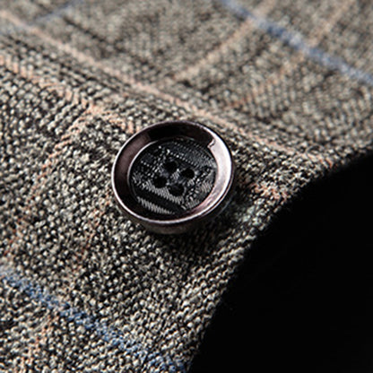 Blazer À Carreaux Avec Fermeture Boutonnée Pour Homme | Idéal Pour Usage Quotidien Et Occasions