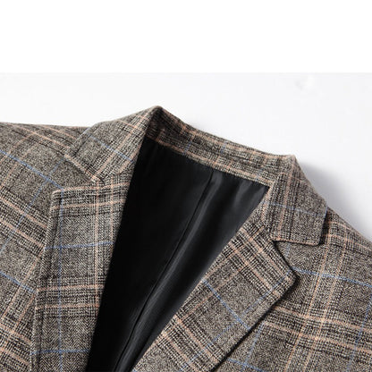 Blazer À Carreaux Avec Fermeture Boutonnée Pour Homme | Idéal Pour Usage Quotidien Et Occasions