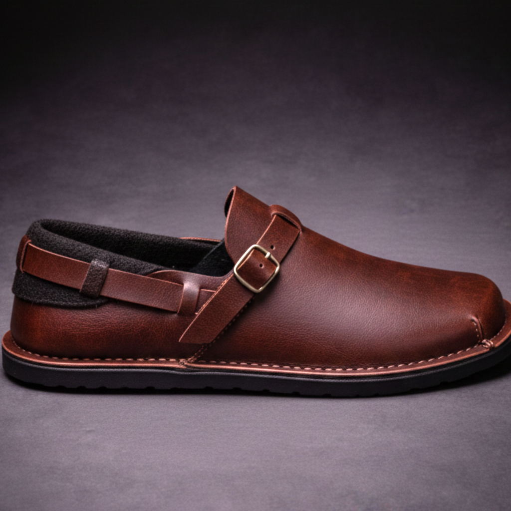 Mocassin à boucle réglable et bout carré pour homme | Idéal pour l’automne