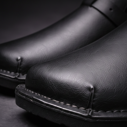 Mocassin à boucle réglable et bout carré pour homme | Idéal pour l’automne