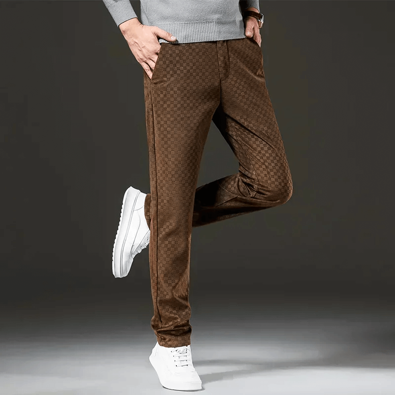 Pantalon À Carreaux avec Taille Haute pour Homme | Idéal pour Un Usage Quotidien