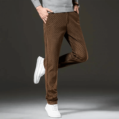 Pantalon À Carreaux avec Taille Haute pour Homme | Idéal pour Un Usage Quotidien