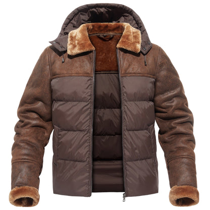Doudoune D'Hiver avec Capuche Amovible pour Hommes | Idéale pour Les Journées Froides