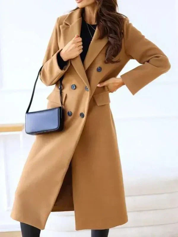 Manteau d’Hiver Long pour Femme avec Coupe Cintrée et Manches Longues | Idéal pour l’Automne et l’Hiver