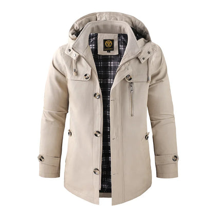 Veste d’Hiver Isolée avec Capuche et Fermeture Zippée pour Homme | Idéale pour Extérieur