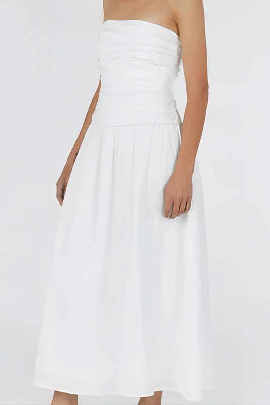 Robe Midi Sans Bretelles pour Femme | Idéale pour l'Été et les Sorties en Soirée