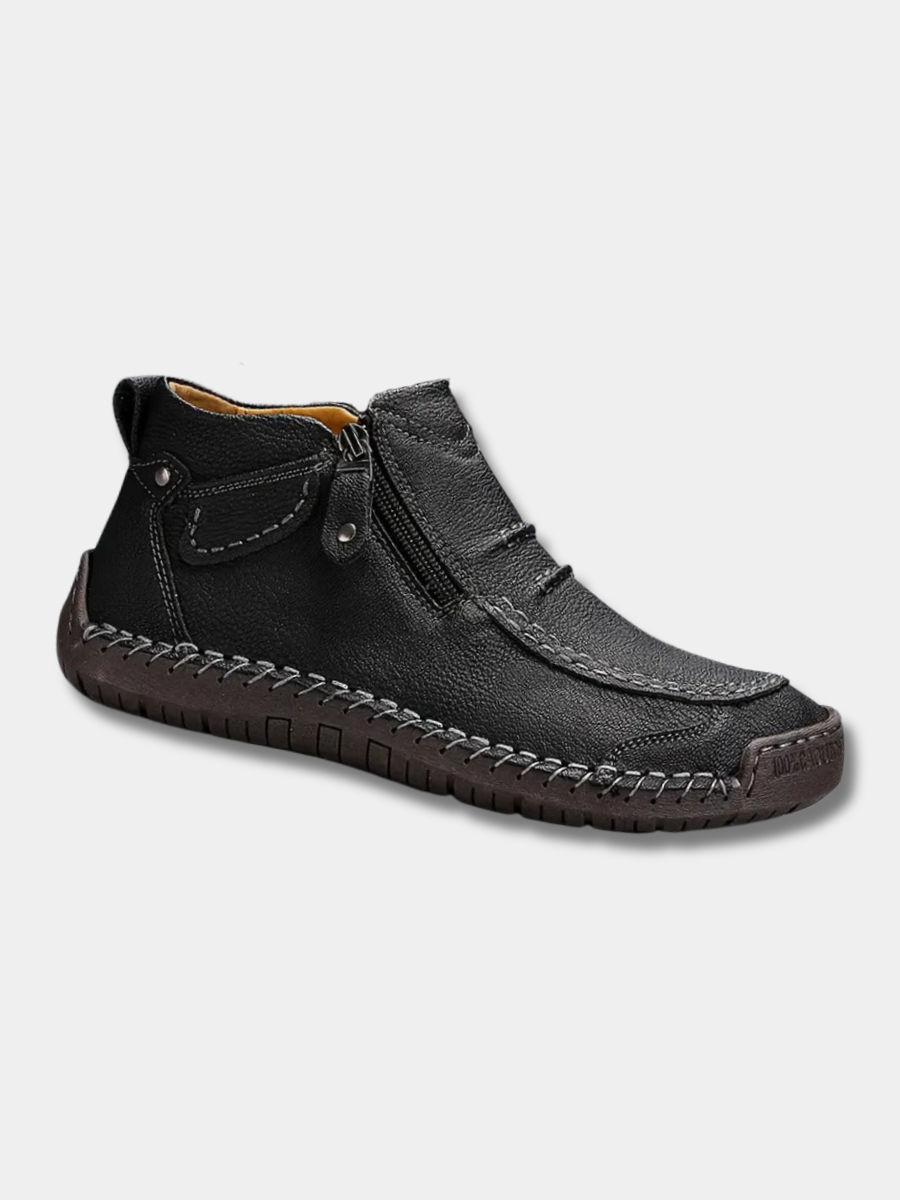Bottines avec coutures apparentes et fermeture éclair pour homme | idéal pour les sorties en ville