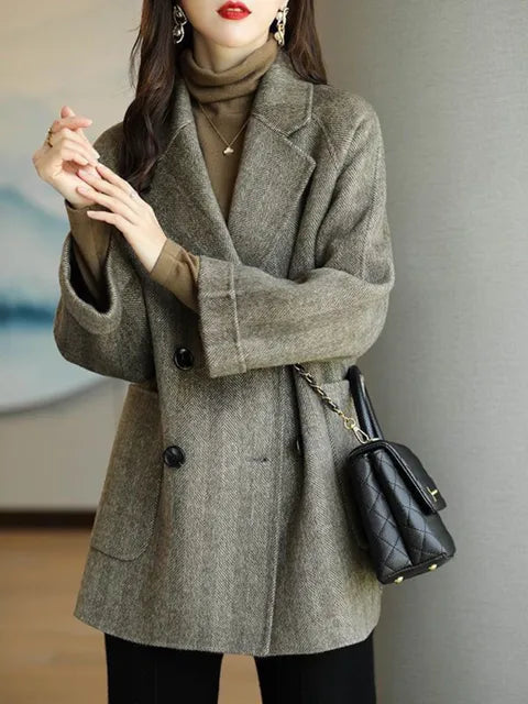 Manteau Long d’Hiver avec Coupe Classique et Fermeture à Boutons pour Femme | Idéal pour Temps Froid