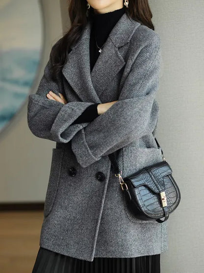 Manteau Long d’Hiver avec Coupe Classique et Fermeture à Boutons pour Femme | Idéal pour Temps Froid