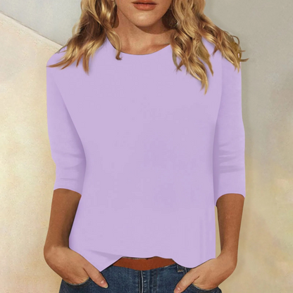 T-shirt À Manches Longues Avec Col Rond Pour Femme | Idéal Pour Toutes Saisons
