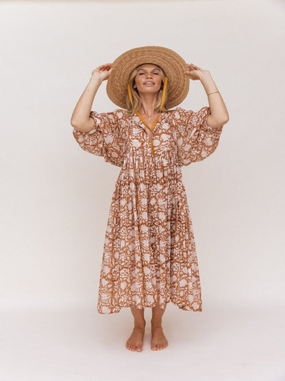Robe Longue à Coupe Fluide pour Femme | Idéale pour Été et Sorties Décontractées