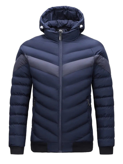 Veste d’Hiver Matelassée avec Capuche Ajustable pour Hommes | Idéale pour la Saison Froide