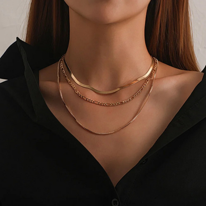 Collier Superposé 3 Pièces Pour Femme | Idéal Pour Un Usage Quotidien Ou Des Occasions