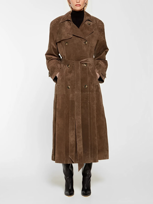 Trench-Coat Long avec Ceinture pour Femmes | Idéal pour la Mi-Saison