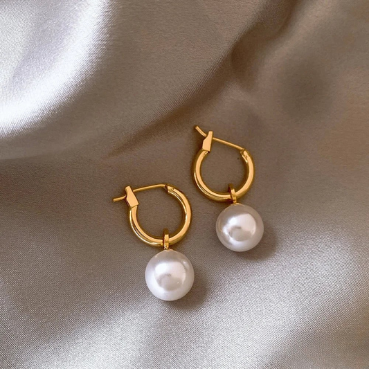 Boucles D'Oreilles Avec Perles Dorées Pour Femme | Idéales Pour Un Usage Quotidien Et Les Occasions Spéciales