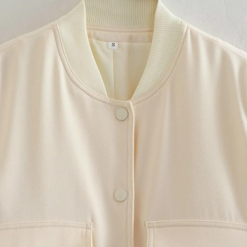 Veste Courte À Fermeture Boutonnée Et Coupe Droite Pour Femme | Idéale Pour Le Printemps Et L’Automne