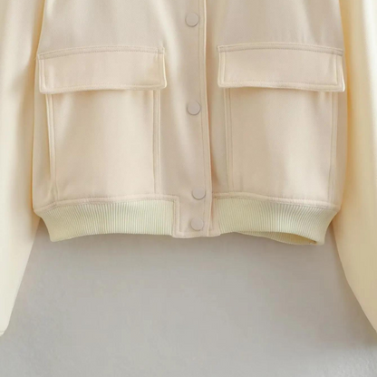 Veste Courte À Fermeture Boutonnée Et Coupe Droite Pour Femme | Idéale Pour Le Printemps Et L’Automne