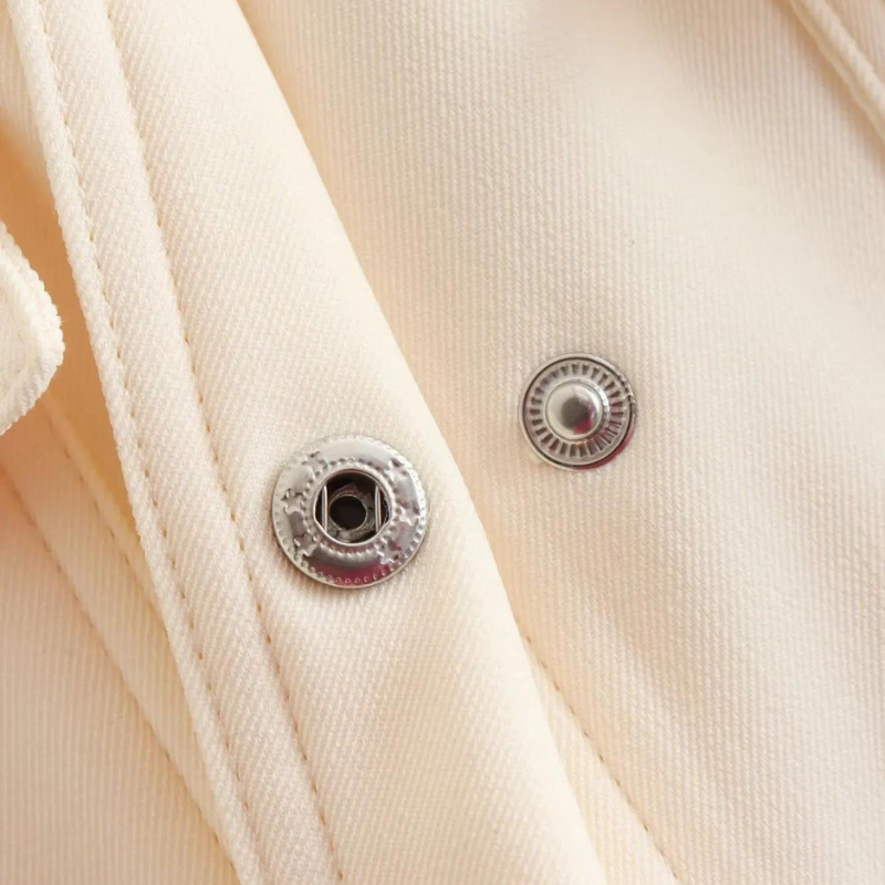 Veste Courte À Fermeture Boutonnée Et Coupe Droite Pour Femme | Idéale Pour Le Printemps Et L’Automne